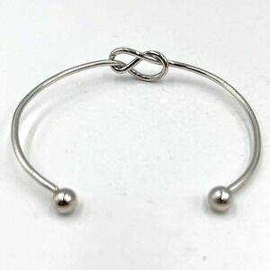 Vintage Elegant Silver Tone Love‎ Knot Cuff Bangle Bracelet Friendship Infinity